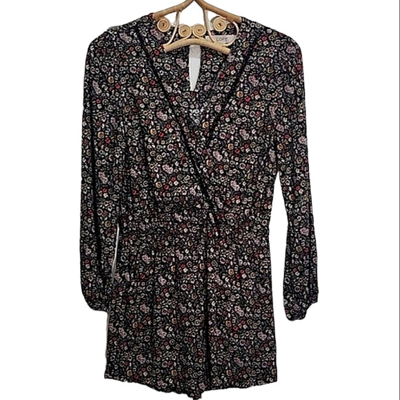 Loft Ditsy Floral Long Sleeve romper size S - Picture 2 of 6